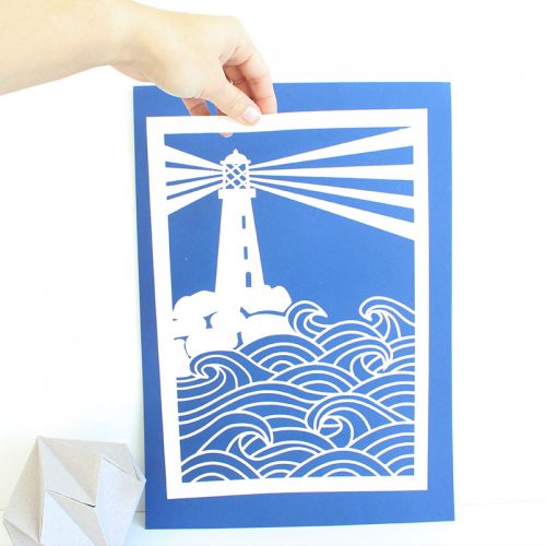Lighthouse Paper cut  A4