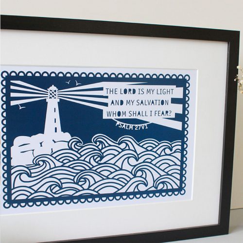 Lighthouse The Lord Is My Light Print