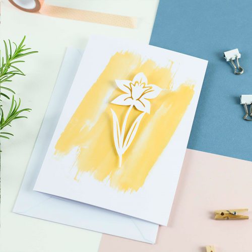 3D Daffodil card