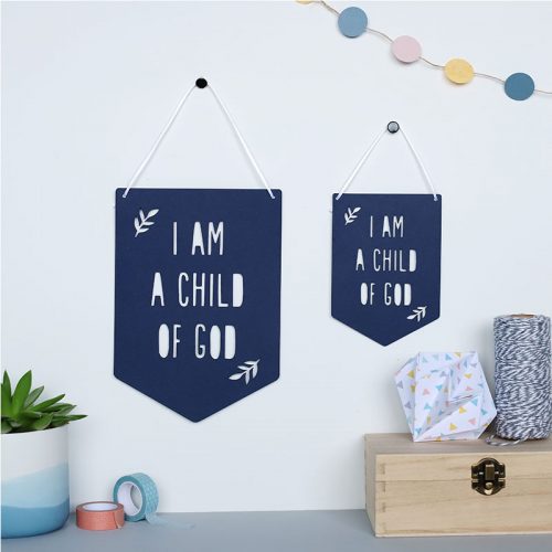 I am a child of God Papercut Flag