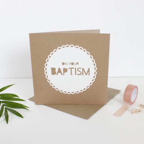 On Your Baptism Papercut Card